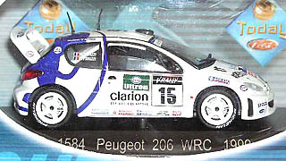SOLIDO 1/43 プジョー 206 WRC 1999 No.15 ジル・パニッツィ　ホワイト