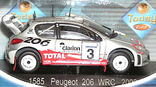 SOLIDO 1/43 プジョー 206 WRC 2002 No.3 ハリ・ロバンペッラ